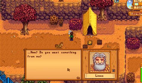 stardew valley linus|stardew linus live on farm.